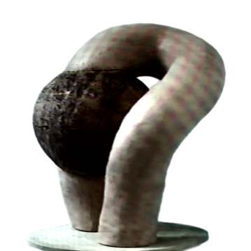 Rod and Round Root. 1991. Ceramic sculpture